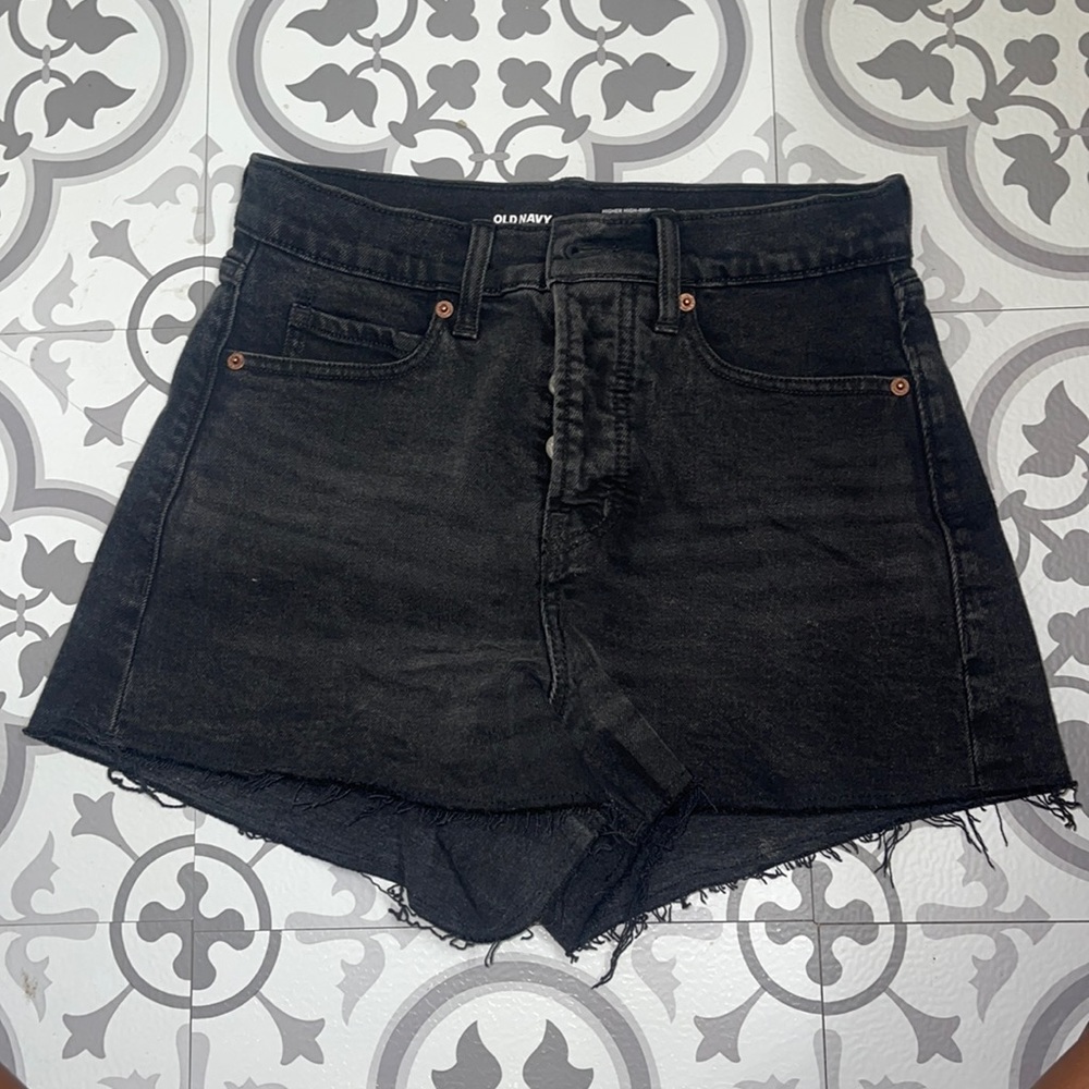 Black High Rise Shorts